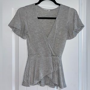 Caution to the Wind front tie short sleeve.